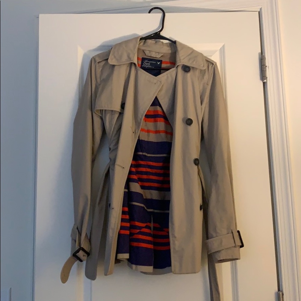 American Eagle Cropped Trench